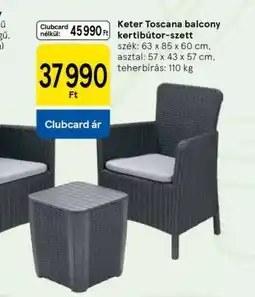 Tesco Keter Toscana balcony kerti bútor-szett ajánlat