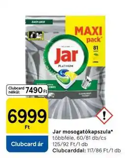 Tesco Jar mosogatókapszula ajánlat