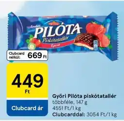 Tesco Győri Pilóta piskótatallér ajánlat