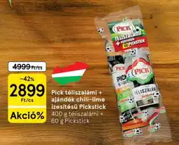 Tesco Pick téliszalámi + ajándék chili-lime ízesítésű Pickstick ajánlat