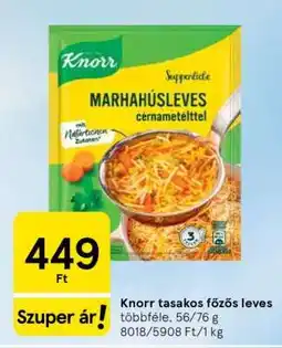 Tesco Knorr tasakos főzős leves ajánlat