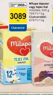 Tesco Milupa tápszer vagy tejes ital ajánlat