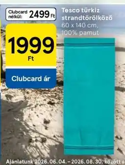 Tesco Tesco türkiz strandtörölköző ajánlat