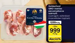 Tesco Goldenfood GMO-mentes pecsenyekacsa szárnytő ajánlat