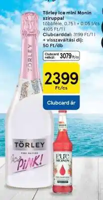 Tesco Törley Ice mini Monin sziruppal ajánlat