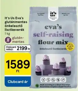 Tesco It's Us Eva's gluténmentes önkelésztő lisztkeverék ajánlat