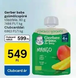 Tesco Gerber baba-gyümölcspüré ajánlat