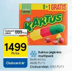 Tesco Kaktus jégkrém multipack ajánlat