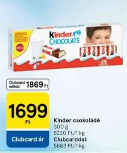 Tesco KINDER Csokoládé ajánlat