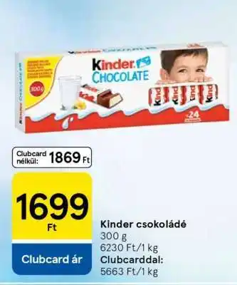 Tesco KINDER Csokoládé ajánlat