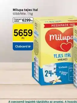 Tesco Milupa tejes ital ajánlat
