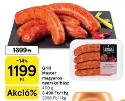 Tesco Grill Master magyaros nyerskolbász ajánlat