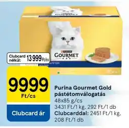 Tesco Purina Gourmet Gold pástétomválogatás ajánlat