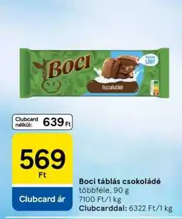 Tesco Boci Táblás Csokoládé ajánlat