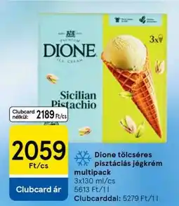 Tesco Dione tölcséres pisztáciás jégkrém multipack ajánlat