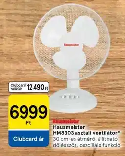 Tesco Hausmeister HM8303 asztali ventilátor ajánlat