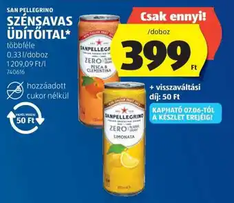 ALDI San Pellegrino szénsavas üdítőital ajánlat
