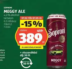 ALDI Soproni Meggy Ale ajánlat