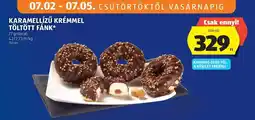 ALDI Karamellízű krémmel töltött fánk ajánlat