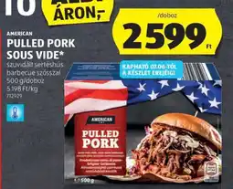 ALDI American Pulled Pork Sous Vide ajánlat