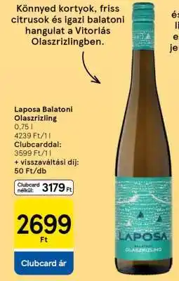 Tesco Laposa Balatoni Olaszrizling ajánlat