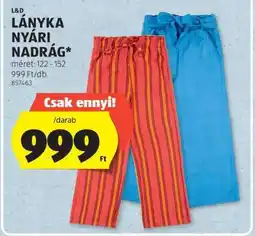 ALDI Lányka nyári nadrág ajánlat