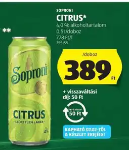 ALDI SOPRONI Citrus ajánlat