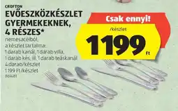 ALDI CROFTON EVŐESZKÖZKÉSZLET GYERMEKEKNEK, 4 RÉSZES ajánlat