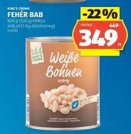 ALDI KING'S CROWN FEHÉR BAB ajánlat