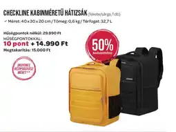 Interspar Checkline kabinméretű hátizsák ajánlat