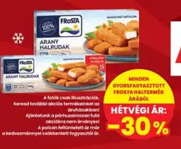 Interspar Minden gyorsfagyasztott Frosta haltermék árából ajánlat