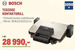 Metro BOSCH TCG3302 Kontaktgrill ajánlat