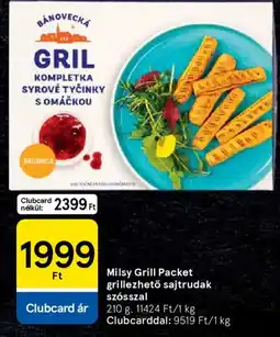 Tesco Milsy Grill Packet grillezhető sajtrudak szósszal ajánlat