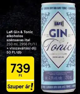 Tesco Lafi Gin & Tonic alkoholos szénsavas ital ajánlat