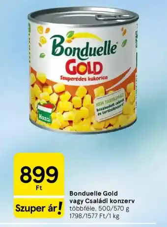 Tesco Bonduelle Gold vagy Családi konzerv ajánlat