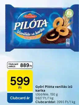 Tesco Győri Pilóta vaníliás ízű karika ajánlat