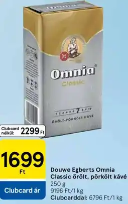 Tesco Douwe Egberts Omnia Classic őrölt, pörkölt káve ajánlat