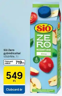 Tesco Sió Zero gyümölcsital ajánlat