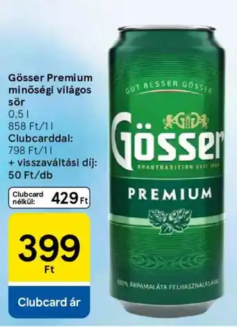 Gösser Premium minőségi világos sör