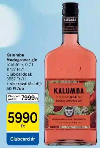 Tesco Kalumba Madagascar gin ajánlat