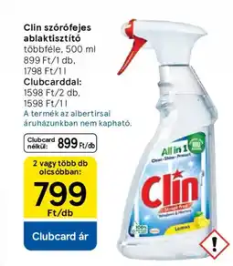 Tesco Clin szórófejes ablaktisztító ajánlat