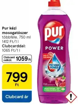 Tesco Pur kézi mosogatószer ajánlat
