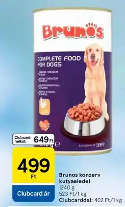 Tesco Brunos konzerv kutyaeledel ajánlat