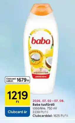 Tesco Baba tusfürdő ajánlat
