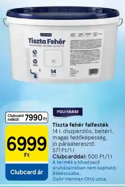 Tesco Tiszta fehér falfesték ajánlat