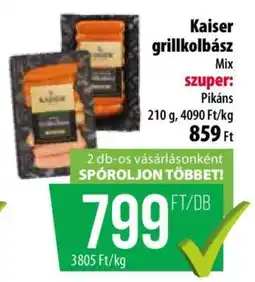 Coop Kaiser grillkolbász ajánlat