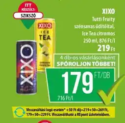 Coop XIXO Tutti Fruity szénsavas üdítőital, Ice Tea citromos ajánlat
