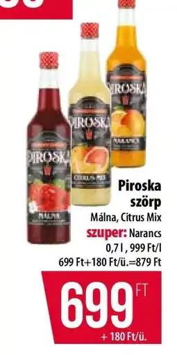 Coop Piroska Szörp ajánlat
