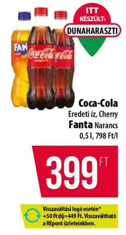 Coop Coca-Cola Eredeti íz, Cherry / Fanta Narancs ajánlat