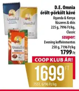 Coop D.E. Omnia őrölt-pörkölt kávé ajánlat